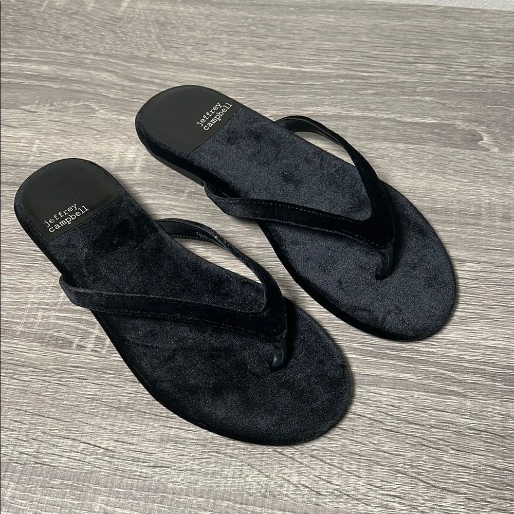 New Jeffrey Campbell Kierra Velvet Thong Sandals 7